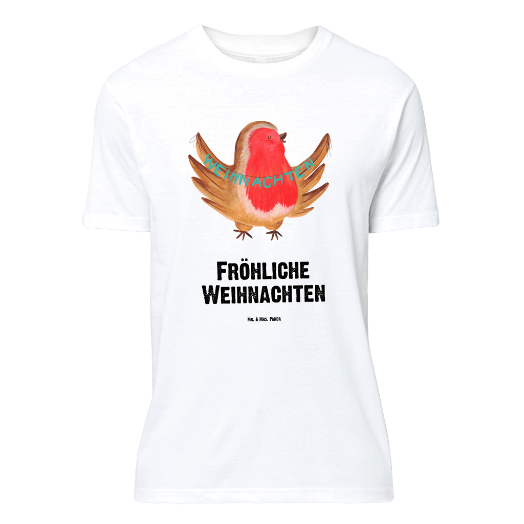 T-Shirt Standard Rotkehlchen Weihnachten T-Shirt, Shirt, Tshirt, Lustiges T-Shirt, T-Shirt mit Spruch, Party, Junggesellenabschied, Jubiläum, Geburstag, Herrn, Damen, Männer, Frauen, Schlafshirt, Nachthemd, Sprüche, Winter, Weihnachten, Weihnachtsdeko, Nikolaus, Advent, Heiligabend, Wintermotiv, Frohe Weihnachten, Weihnachtsmotiv, Weihnachtsgruß, Vogel, xmas