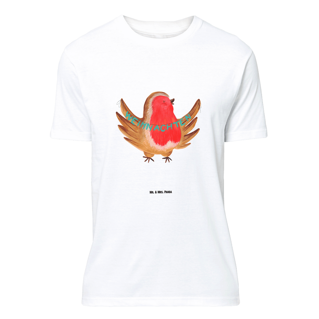 T-Shirt Standard Rotkehlchen Weihnachten T-Shirt, Shirt, Tshirt, Lustiges T-Shirt, T-Shirt mit Spruch, Party, Junggesellenabschied, Jubiläum, Geburstag, Herrn, Damen, Männer, Frauen, Schlafshirt, Nachthemd, Sprüche, Winter, Weihnachten, Weihnachtsdeko, Nikolaus, Advent, Heiligabend, Wintermotiv, Frohe Weihnachten, Weihnachtsmotiv, Weihnachtsgruß, Vogel, xmas