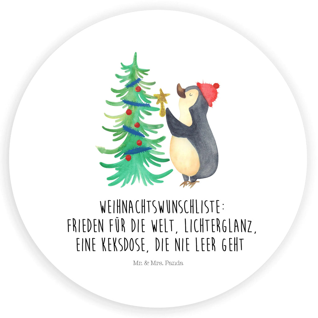 Rund Aufkleber Pinguin Weihnachtsbaum Sticker, Aufkleber, Etikett, Winter, Weihnachten, Weihnachtsdeko, Nikolaus, Advent, Heiligabend, Wintermotiv, Pinguin