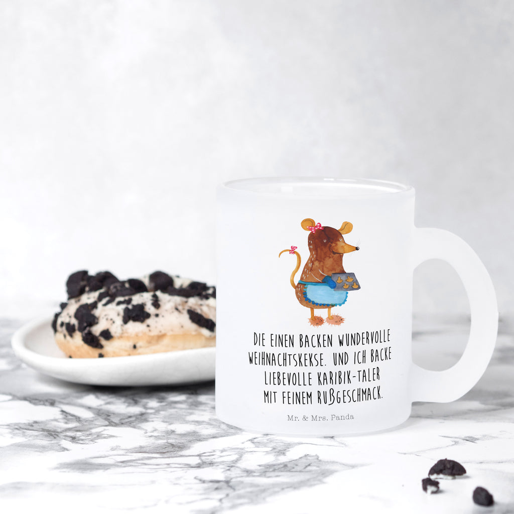 Teetasse Maus Kekse Teetasse, Teeglas, Teebecher, Tasse mit Henkel, Tasse, Glas Teetasse, Teetasse aus Glas, Winter, Weihnachten, Weihnachtsdeko, Nikolaus, Advent, Heiligabend, Wintermotiv, Maus, Kekse, backen, Weihnachtskekse, Plätzchen, Weihnachtsbäckerei, Chaosqueen