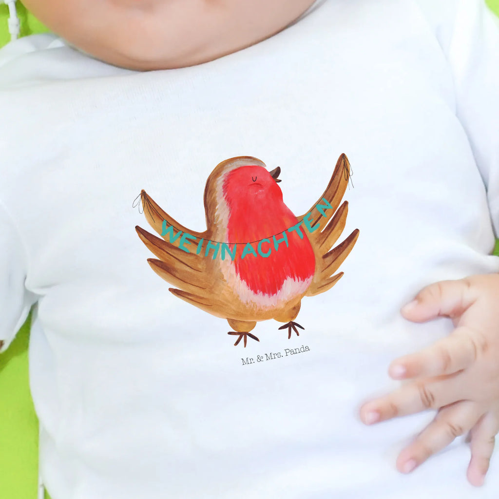 Organic Baby Shirt Rotkehlchen Weihnachten Baby T-Shirt, Jungen Baby T-Shirt, Mädchen Baby T-Shirt, Shirt, Winter, Weihnachten, Weihnachtsdeko, Nikolaus, Advent, Heiligabend, Wintermotiv, Frohe Weihnachten, Weihnachtsmotiv, Weihnachtsgruß, Vogel, xmas