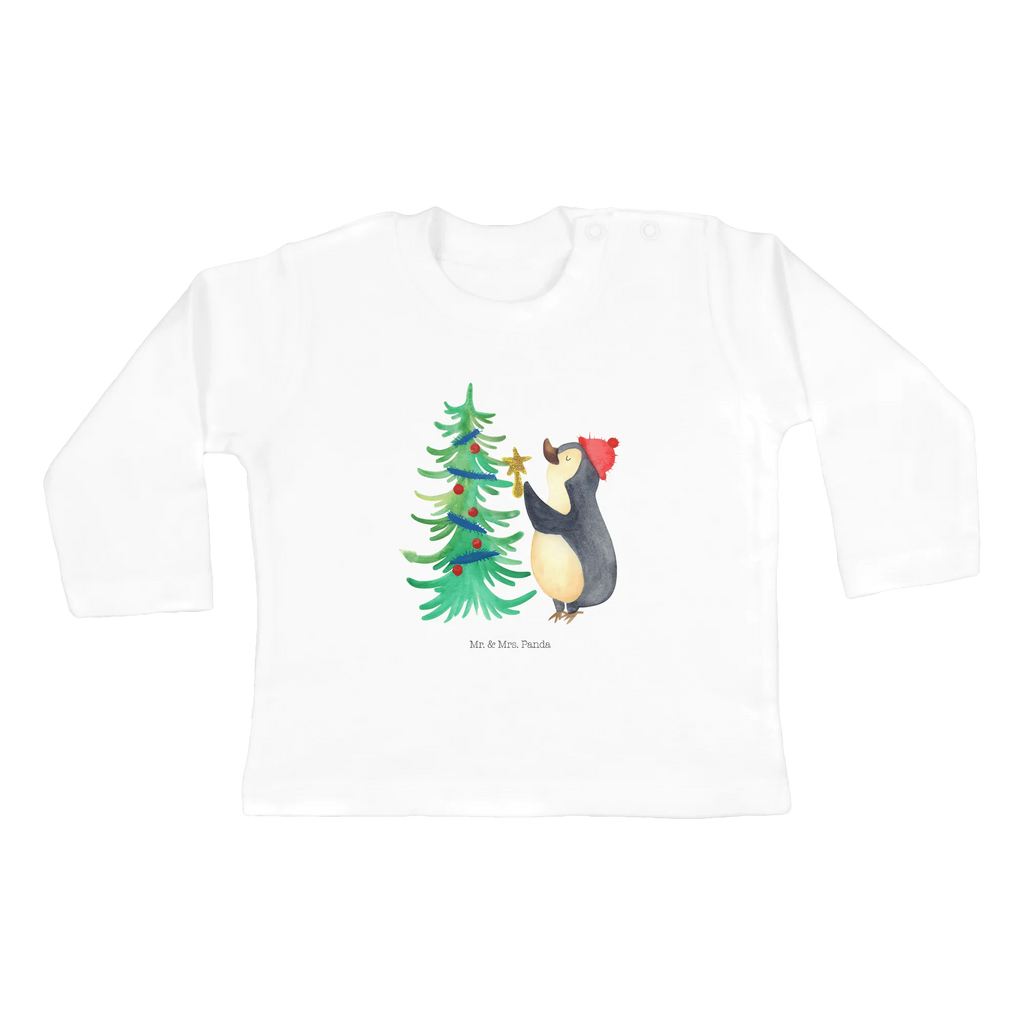 Baby Longsleeve Pinguin Weihnachtsbaum Mädchen, Jungen, Baby, Langarm, Bio, Kleidung, Winter, Weihnachten, Weihnachtsdeko, Nikolaus, Advent, Heiligabend, Wintermotiv, Pinguin