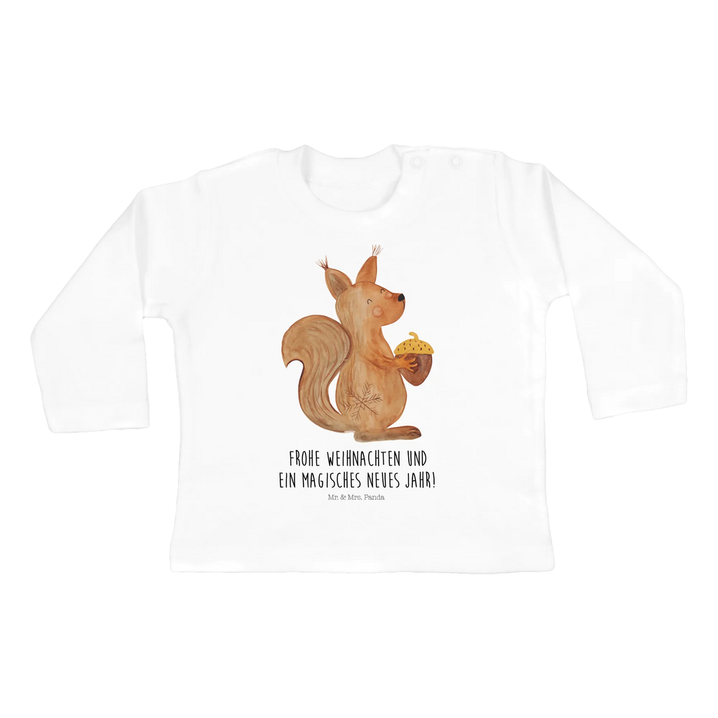 Baby Longsleeve Eichhörnchen Weihnachtszeit Mädchen, Jungen, Baby, Langarm, Bio, Kleidung, Winter, Weihnachten, Weihnachtsdeko, Nikolaus, Advent, Heiligabend, Wintermotiv, Frohe Weihnachten, Frohes neues Jahr, Guten Rutsch, Weihnachtsmotiv, Weihnachtsgruß, Neujahr, Vogel