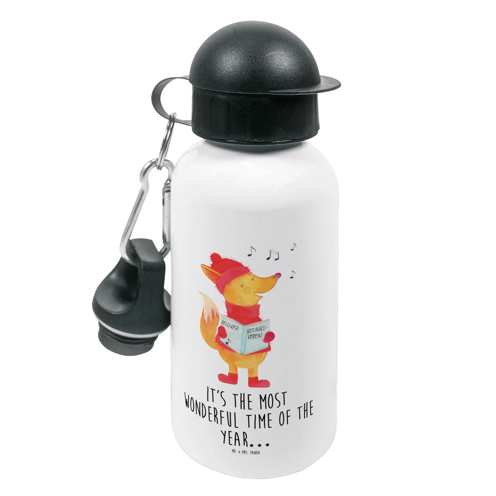 Kindertrinkflasche Fuchs Sänger Kindertrinkflasche, Kinder Trinkflasche, Trinkflasche, Flasche, Kinderflasche, Kinder, Kids, Kindergarten Flasche, Grundschule, Jungs, Mädchen, Winter, Weihnachten, Weihnachtsdeko, Nikolaus, Advent, Heiligabend, Wintermotiv, Fuchs, Füchse, Sänger, Geschenk Sänger, Singen, Weihnachtslieder