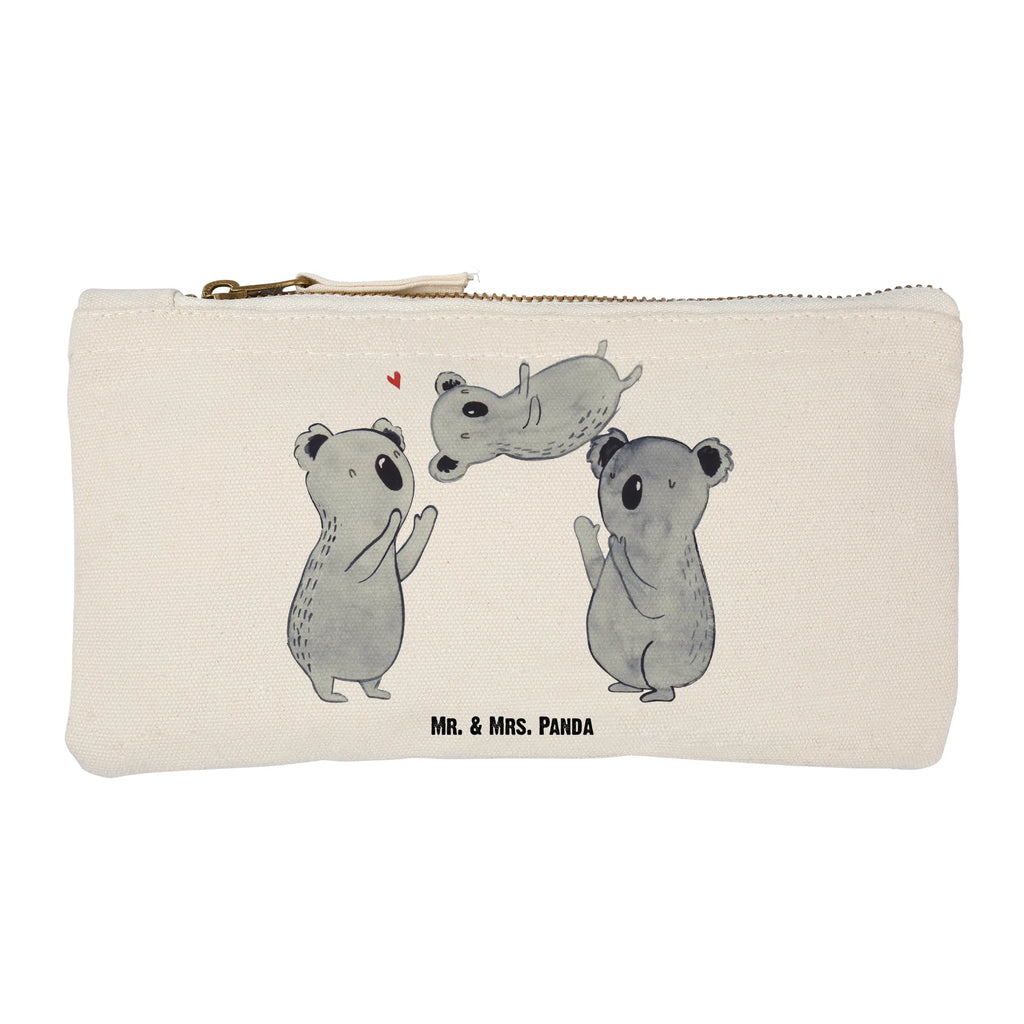 Schminktasche Koala Feiern Sich Schminktasche, Kosmetiktasche, Kosmetikbeutel, Stiftemäppchen, Etui, Federmappe, Makeup, XXL, Schminketui, Kosmetiketui, Schlamperetui, Geburtstag, Geburtstagsgeschenk, Geschenk, Koala, Familie, Kind, Eltern, Herz, Liebe