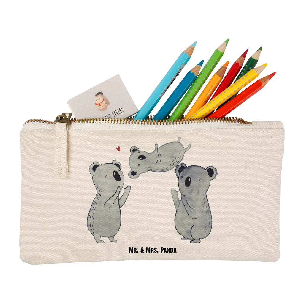 Schminktasche Koala Feiern Sich Schminktasche, Kosmetiktasche, Kosmetikbeutel, Stiftemäppchen, Etui, Federmappe, Makeup, XXL, Schminketui, Kosmetiketui, Schlamperetui, Geburtstag, Geburtstagsgeschenk, Geschenk, Koala, Familie, Kind, Eltern, Herz, Liebe