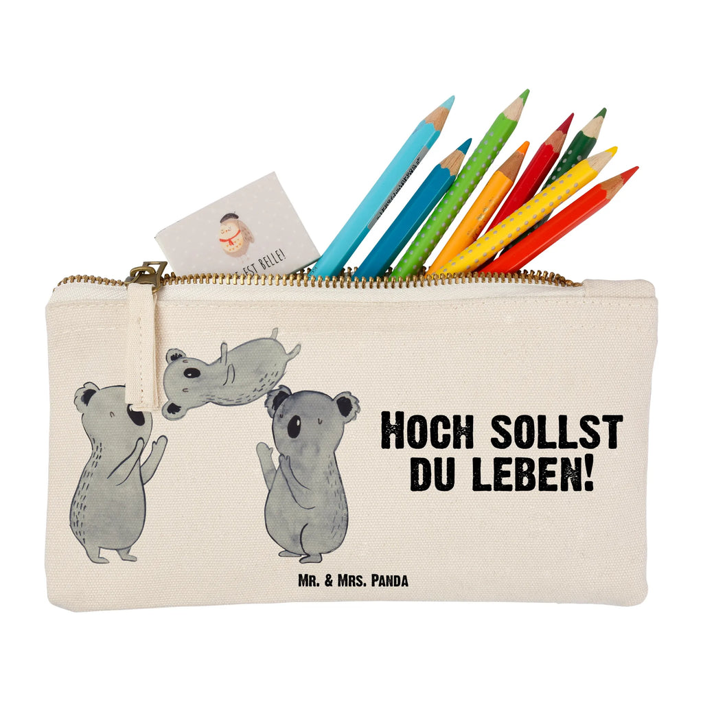 Schminktasche Koala Feiern Sich Schminktasche, Kosmetiktasche, Kosmetikbeutel, Stiftemäppchen, Etui, Federmappe, Makeup, XXL, Schminketui, Kosmetiketui, Schlamperetui, Geburtstag, Geburtstagsgeschenk, Geschenk, Koala, Familie, Kind, Eltern, Herz, Liebe