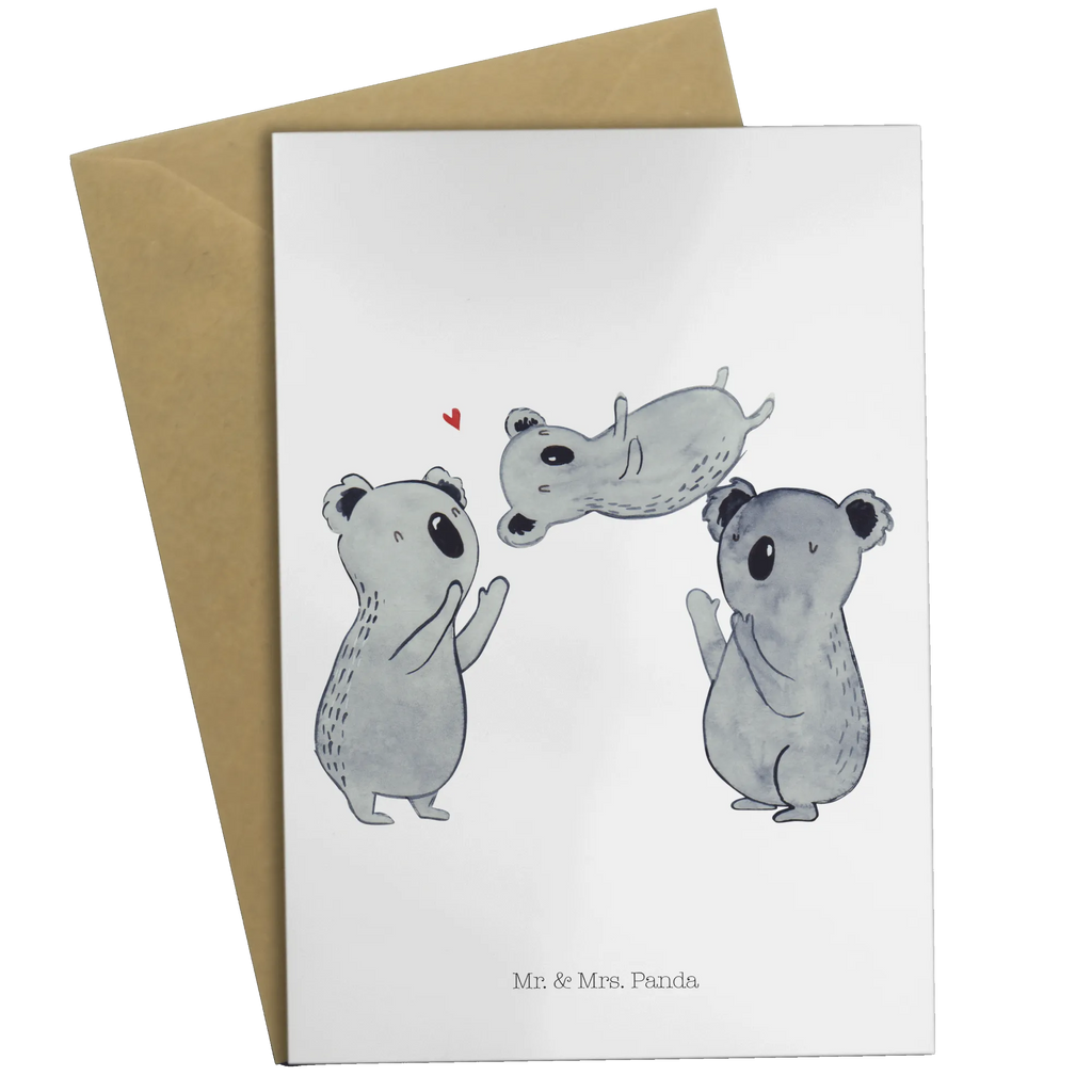 Grußkarte Koala Feiern Sich Grußkarte, Klappkarte, Einladungskarte, Glückwunschkarte, Hochzeitskarte, Geburtstagskarte, Karte, Ansichtskarten, Geburtstag, Geburtstagsgeschenk, Geschenk, Koala, Familie, Kind, Eltern, Herz, Liebe