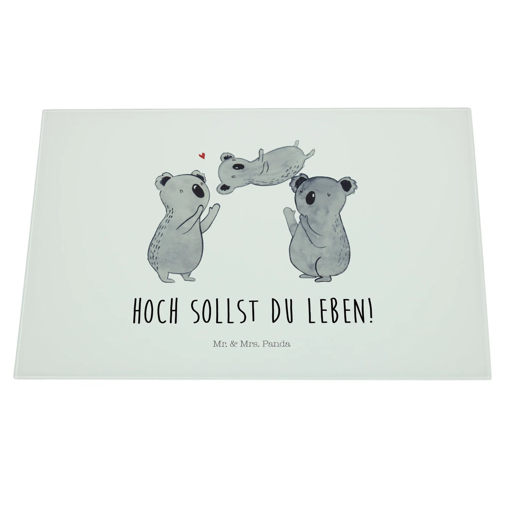 Glasschneidebrett Koala Feiern Sich Glasschneidebrett, Schneidebrett, Frühstücksbrett, Küche, Geburtstag, Geburtstagsgeschenk, Geschenk, Koala, Familie, Kind, Eltern, Herz, Liebe