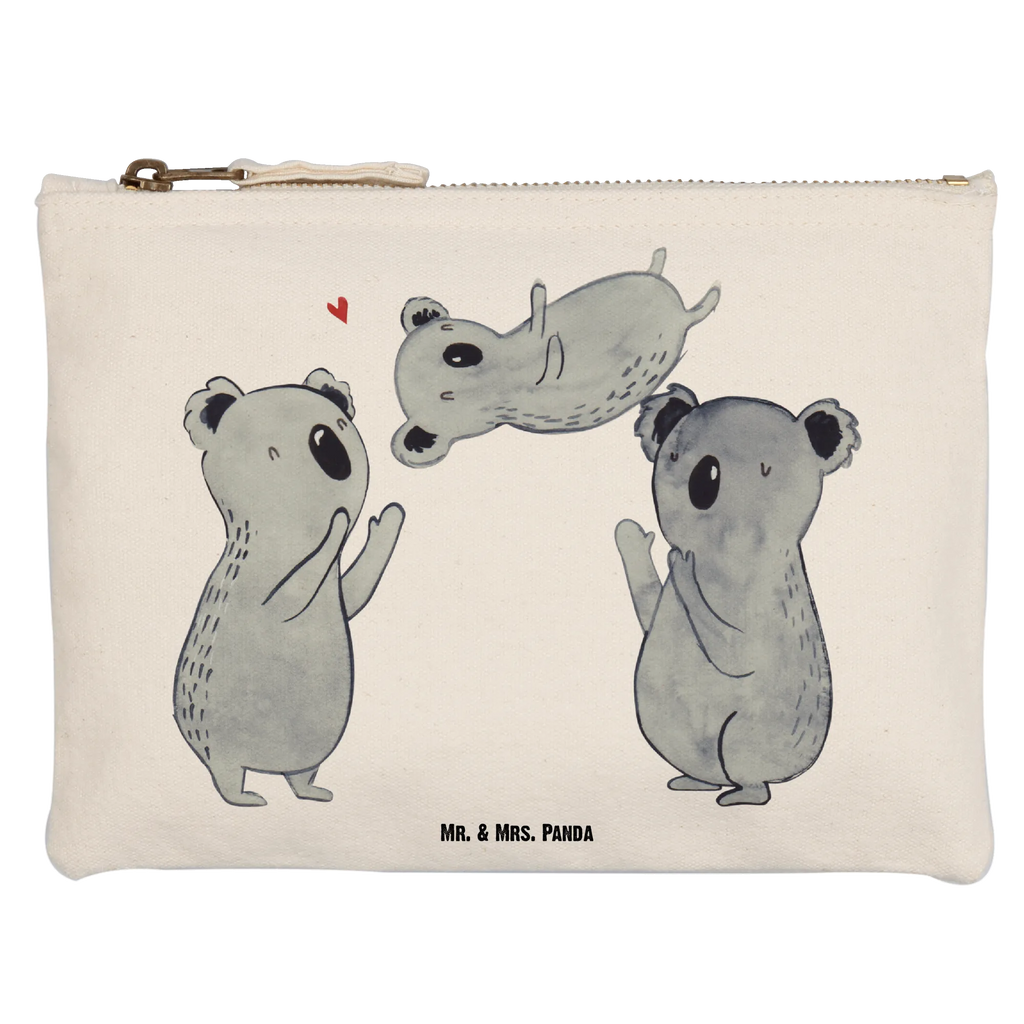 Schminktasche Koala Feiern Sich Schminktasche, Kosmetiktasche, Kosmetikbeutel, Stiftemäppchen, Etui, Federmappe, Makeup, XXL, Schminketui, Kosmetiketui, Schlamperetui, Geburtstag, Geburtstagsgeschenk, Geschenk, Koala, Familie, Kind, Eltern, Herz, Liebe