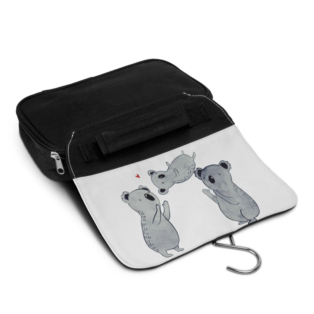 Kulturbeutel Koala Feiern Sich Kulturbeutel, Zum Aufhängen, Waschtasche, Kosmetiktasche, Damen, Herren, Aufbewahrungstasche, Schminktasche, Kosmetikbeutel, Organizer, Kulturtasche, Schminkutensil, Geburtstag, Geburtstagsgeschenk, Geschenk, Koala, Familie, Kind, Eltern, Herz, Liebe