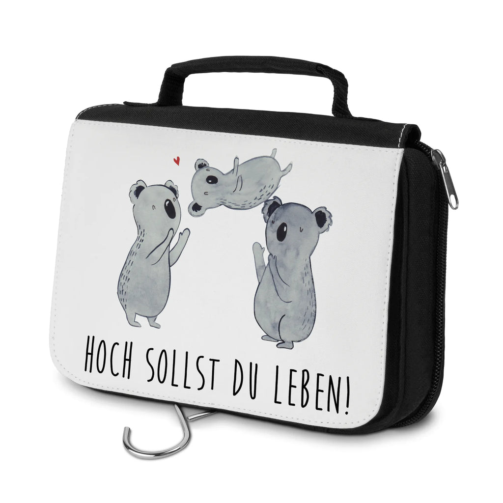 Kulturbeutel Koala Feiern Sich Kulturbeutel, Zum Aufhängen, Waschtasche, Kosmetiktasche, Damen, Herren, Aufbewahrungstasche, Schminktasche, Kosmetikbeutel, Organizer, Kulturtasche, Schminkutensil, Geburtstag, Geburtstagsgeschenk, Geschenk, Koala, Familie, Kind, Eltern, Herz, Liebe