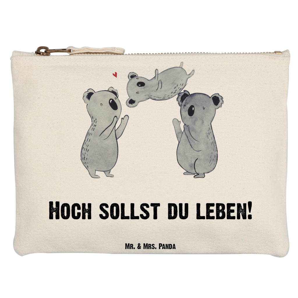 Schminktasche Koala Feiern Sich Schminktasche, Kosmetiktasche, Kosmetikbeutel, Stiftemäppchen, Etui, Federmappe, Makeup, XXL, Schminketui, Kosmetiketui, Schlamperetui, Geburtstag, Geburtstagsgeschenk, Geschenk, Koala, Familie, Kind, Eltern, Herz, Liebe