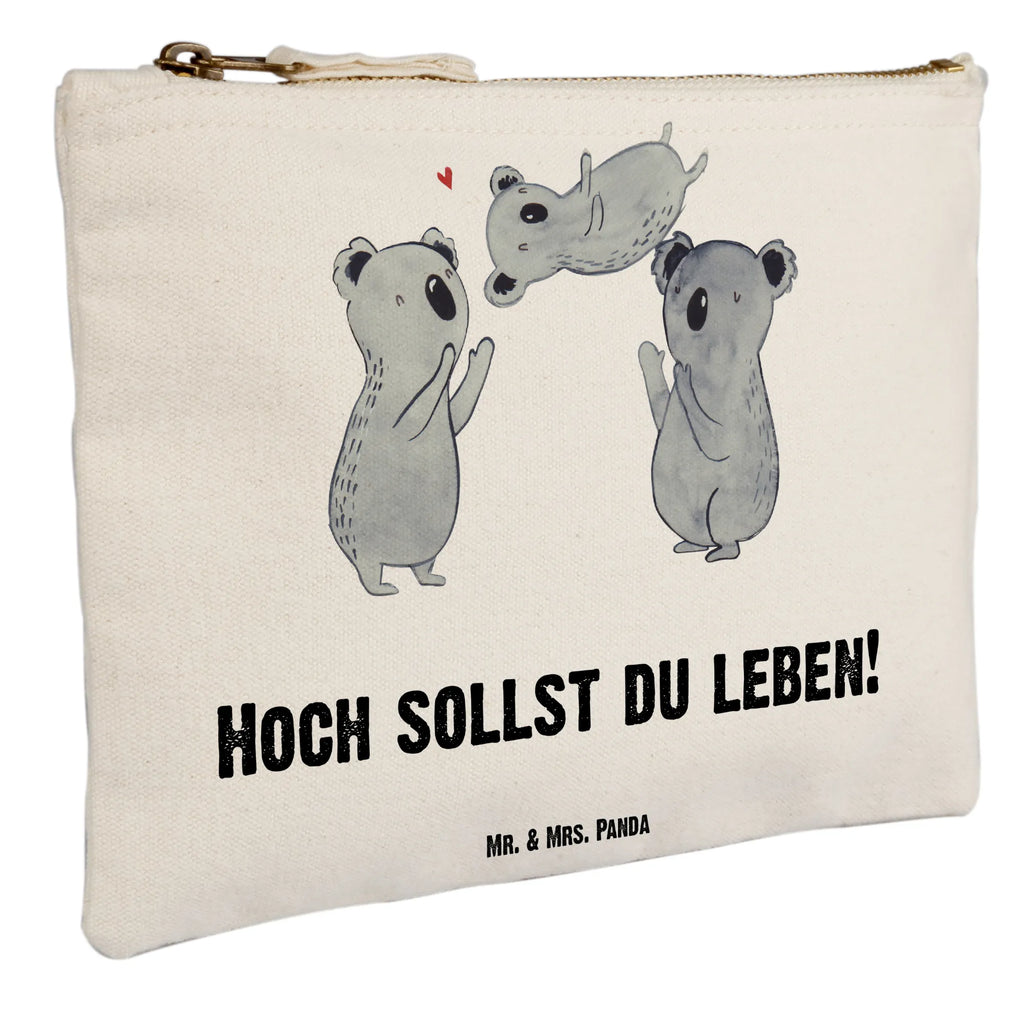 Schminktasche Koala Feiern Sich Schminktasche, Kosmetiktasche, Kosmetikbeutel, Stiftemäppchen, Etui, Federmappe, Makeup, XXL, Schminketui, Kosmetiketui, Schlamperetui, Geburtstag, Geburtstagsgeschenk, Geschenk, Koala, Familie, Kind, Eltern, Herz, Liebe