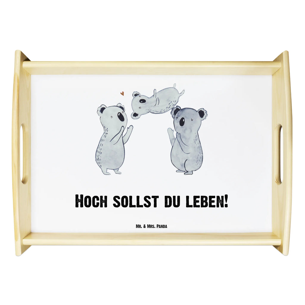 Serviertablett Koala Feiern Sich Serviertablett, Tablett, Holztablett, Küchentablett, Dekotablett, Frühstückstablett, Geburtstag, Geburtstagsgeschenk, Geschenk, Koala, Familie, Kind, Eltern, Herz, Liebe