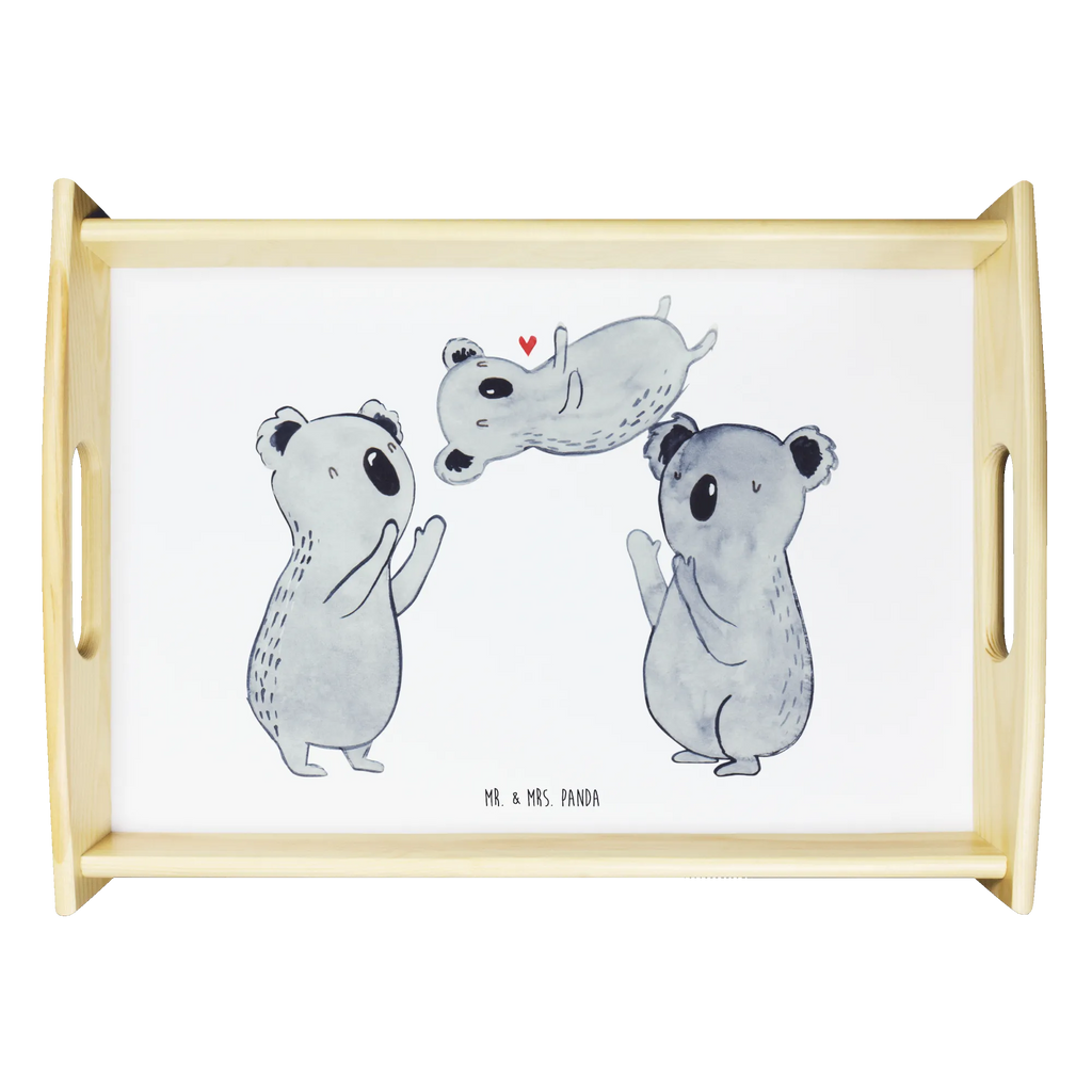 Serviertablett Koala Feiern Sich Serviertablett, Tablett, Holztablett, Küchentablett, Dekotablett, Frühstückstablett, Geburtstag, Geburtstagsgeschenk, Geschenk, Koala, Familie, Kind, Eltern, Herz, Liebe