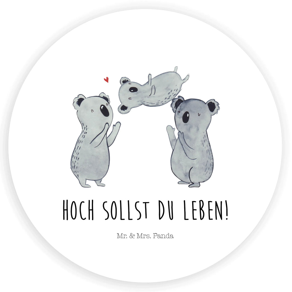 Rund Aufkleber Koala Feiern Sich Sticker, Aufkleber, Etikett, Geburtstag, Geburtstagsgeschenk, Geschenk, Koala, Familie, Kind, Eltern, Herz, Liebe