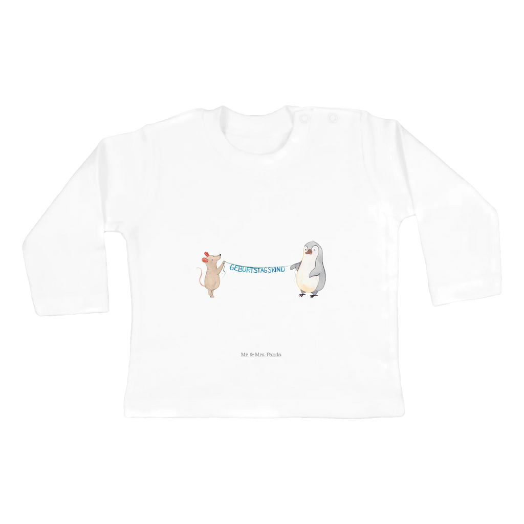 Baby Longsleeve Maus Pinguin Geburtstag Mädchen, Jungen, Baby, Langarm, Bio, Kleidung, Geburtstag, Geburtstagsgeschenk, Geschenk, Maus, Pinguin, Geburtstage, Happy Birthday, Geburtstagsfeier