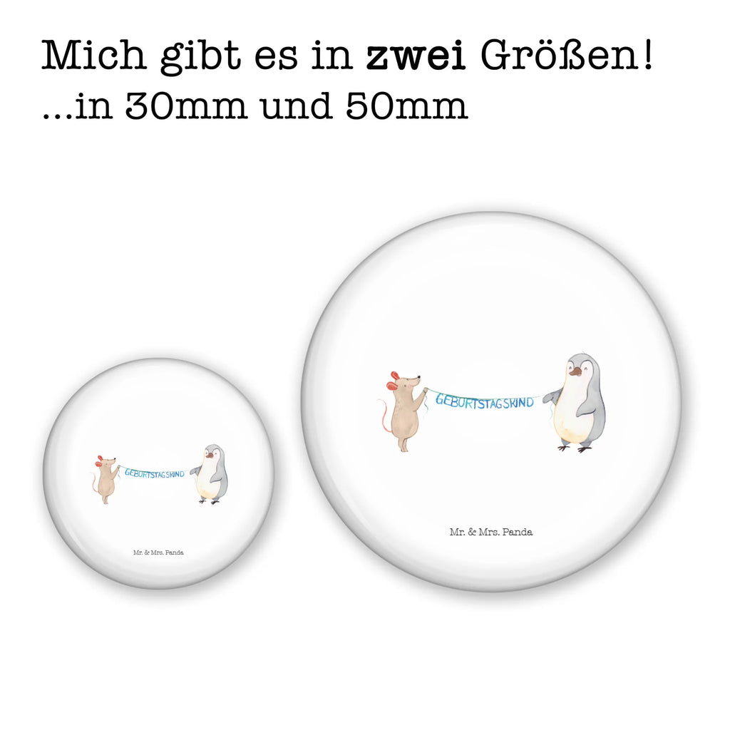 Button Maus Pinguin Geburtstag 50mm Button, Button, Pin, Anstecknadel, Geburtstag, Geburtstagsgeschenk, Geschenk, Maus, Pinguin, Geburtstage, Happy Birthday, Geburtstagsfeier