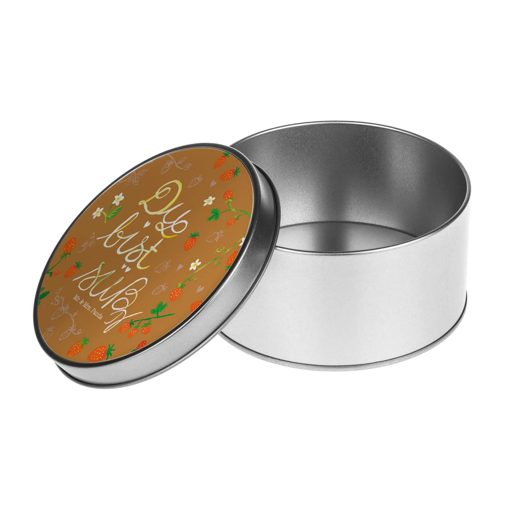 Blechdose rund Erdbeeren Du bist süß Metalldose, Keksdose, Dose, Vorratsdose, Geschenkbox, Lunchbox, Aufbewahrungsbox, Vorratsdosen, Metallkiste, Metallbox, Metallboxen, Aufbewahrungskiste, Geschenkkiste, Blechdosen mit Deckel, Metallkiste mit Deckel, Vorratsdosen mit Deckel, Metall Dose, Blumen Deko, Frühlings Deko, Sommer Deko, Dekoration, positive Botschaft, Naturliebhaber, Outdoor, Natur, Abenteuer, Erdbeere, süß, Du bist süß, Liebe Spruch, Liebe Zitat, Kompliment, Geschenk Freundin, Jahrestag, Geschenk Partner, Deko