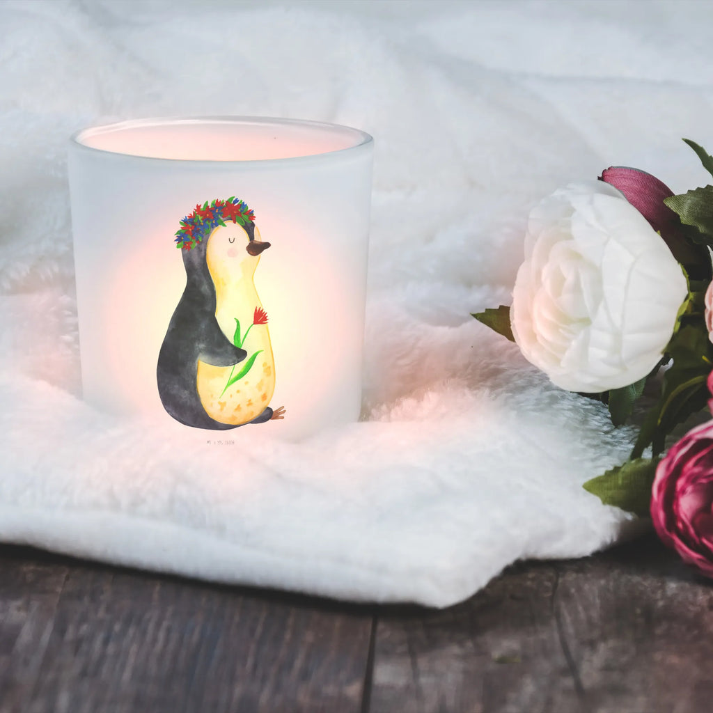 Windlicht Pinguin Blumen Windlicht Glas, Teelichtglas, Teelichthalter, Teelichter, Kerzenglas, Windlicht Kerze, Kerzenlicht, Glas Windlicht, Windlicht Zur Hochzeit, Windlicht Deko, Windlicht Hochzeit, Teelichtgläser, Windlicht Dekorieren, Pinguin, Pinguine, Blumenkranz, Universum, Leben, Wünsche, Ziele, Lebensziele, Motivation, Lebenslust, Liebeskummer, Geschenkidee