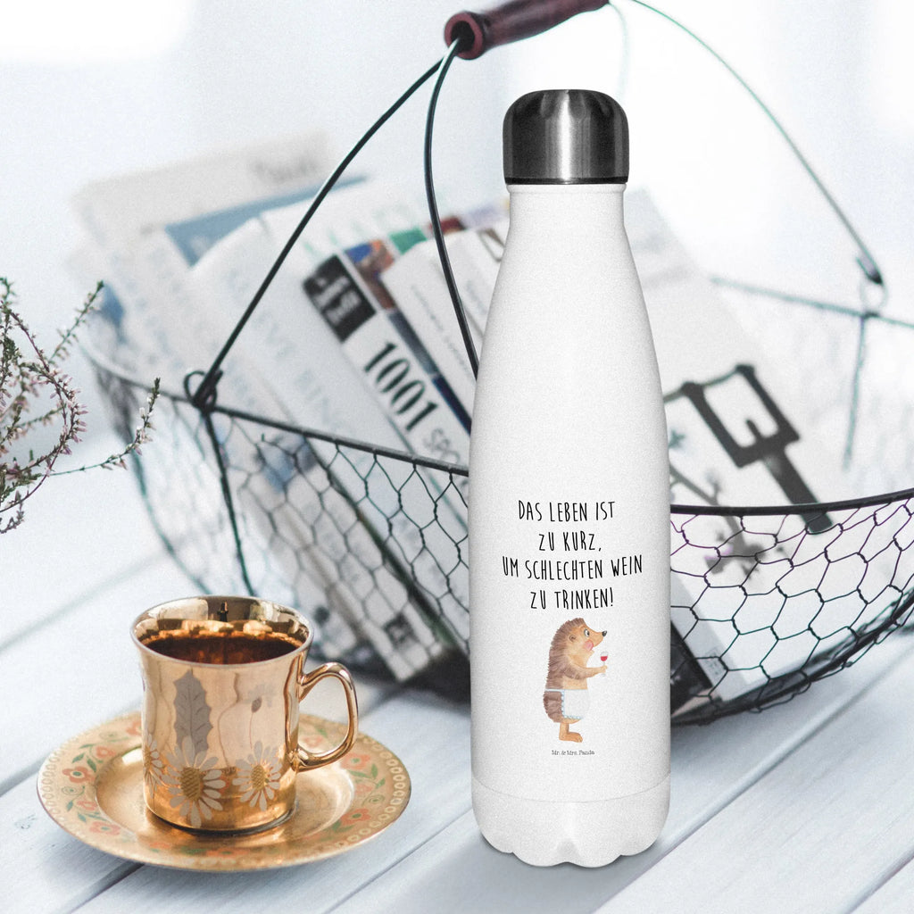 Thermosflasche Igel mit Wein Isolierflasche, Thermoflasche, Trinkflasche, Thermos, Edelstahl, Tiermotive, Gute Laune, lustige Sprüche, Tiere, Wein Spruch, Igel, Geschenk Weintrinker, Geschenk Weinliebhaber, Wein Deko, Weinglas, Rotwein, Weißwein, Wein trinken