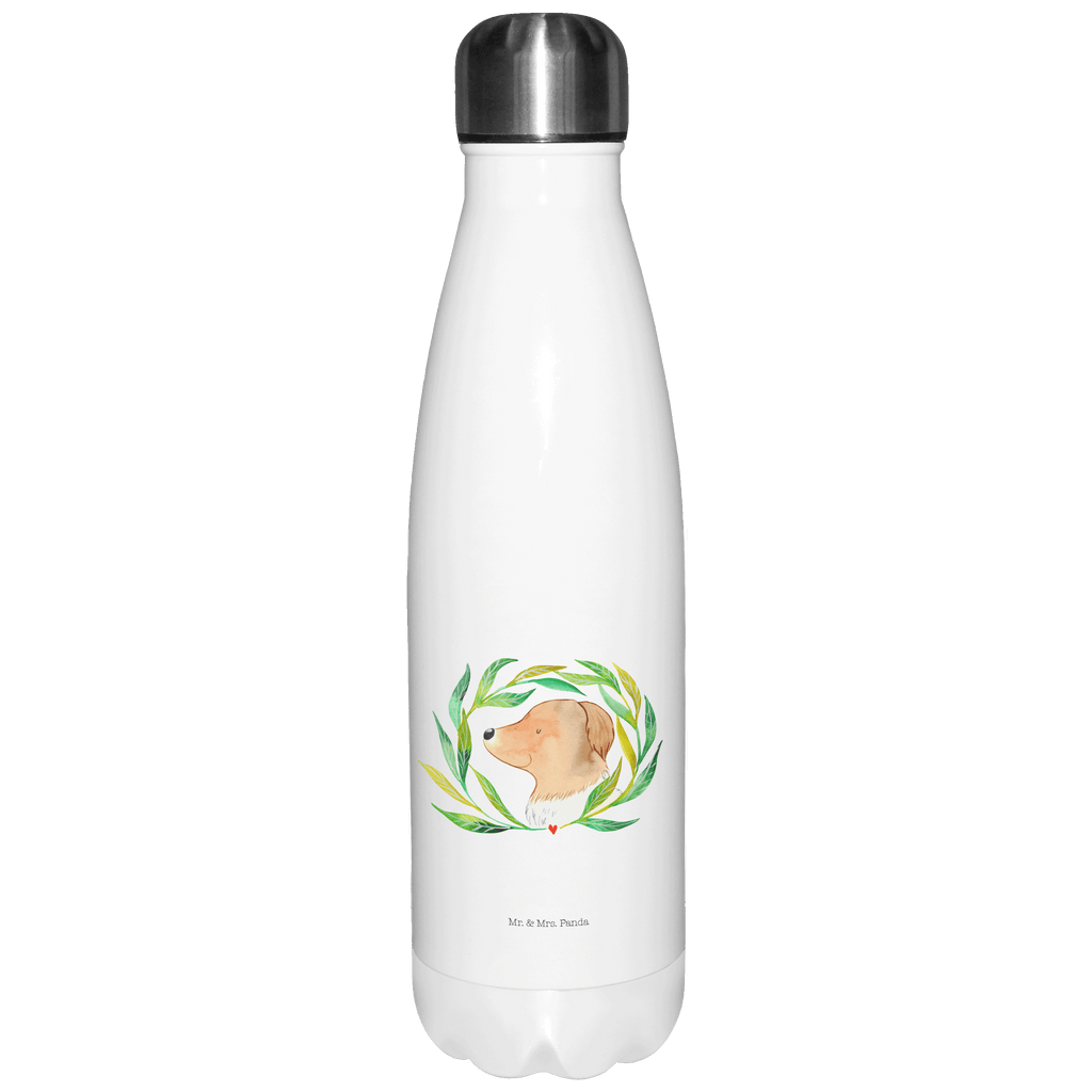 Thermosflasche Hund Ranke Isolierflasche, Thermoflasche, Trinkflasche, Thermos, Edelstahl, Hund, Hundemotiv, Haustier, Hunderasse, Tierliebhaber, Hundebesitzer, Sprüche, Ranke, Therapie, Selbsttherapie, Hundeliebe, Hundeglück, Hunde