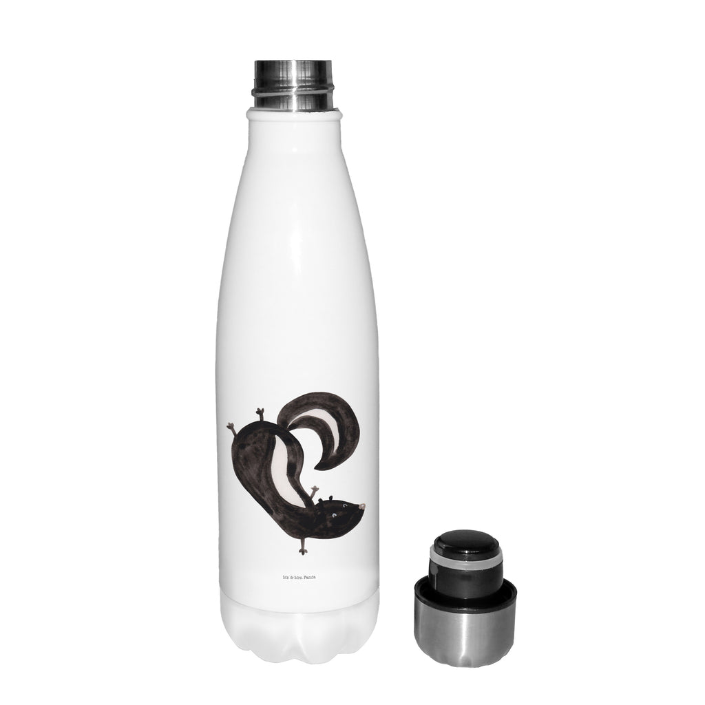 Thermosflasche Stinktier Handstand Isolierflasche, Thermoflasche, Trinkflasche, Thermos, Edelstahl, Stinktier, Skunk, Wildtier, Raubtier, Stinker, Stinki, Spielplatz, verpielt, Kind