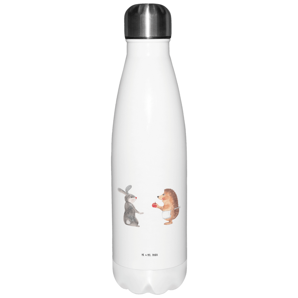 Thermosflasche Liebe ist nie ohne Schmerz Isolierflasche, Thermoflasche, Trinkflasche, Thermos, Edelstahl, Tiermotive, Gute Laune, lustige Sprüche, Tiere, Igel und Hase, Igel, Hase, Liebe Spruch, Liebeskummer Geschenk, Herzschmerz, Trösten, Trennungsschmerz, Spruch romantisch