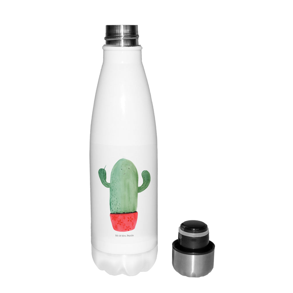 Thermosflasche Kaktus wütend Isolierflasche, Thermoflasche, Trinkflasche, Thermos, Edelstahl, Kaktus, Kakteen, ärgern, Büro, Schule, Büroalltag, Chefin, Kollege, Kollegin, wütend