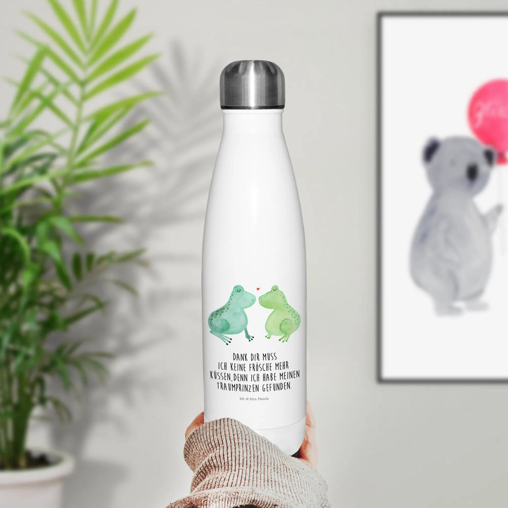 Thermosflasche Frosch Liebe Isolierflasche, Thermoflasche, Trinkflasche, Thermos, Edelstahl, Liebe, Partner, Freund, Freundin, Ehemann, Ehefrau, Heiraten, Verlobung, Heiratsantrag, Liebesgeschenk, Jahrestag, Hocheitstag, Verliebt, Verlobt, Verheiratet, Geschenk Freundin, Geschenk Freund, Liebesbeweis, Hochzeitstag, Geschenk Hochzeit, Frosch, Frösche, Froschkönig, Fröschchen