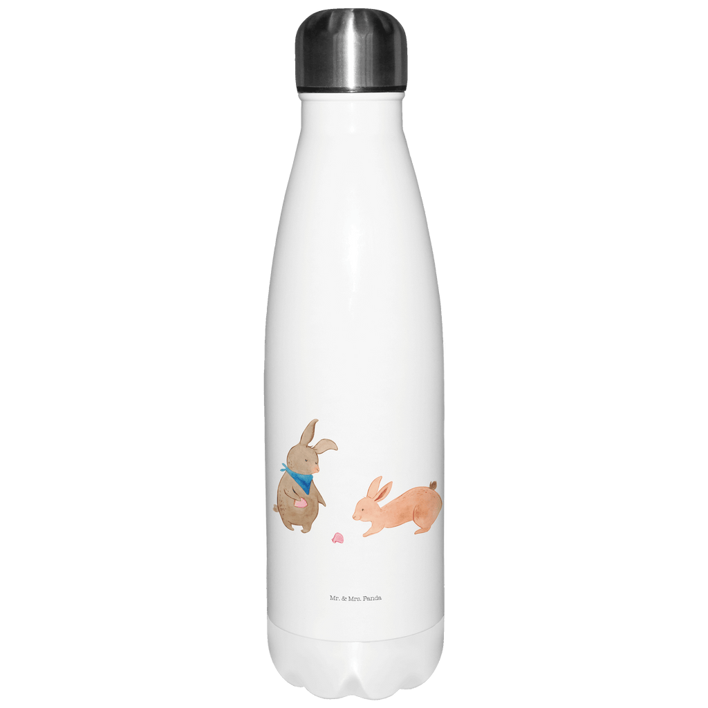 Thermosflasche Hasen Muschel Isolierflasche, Thermoflasche, Trinkflasche, Thermos, Edelstahl, Familie, Vatertag, Muttertag, Bruder, Schwester, Mama, Papa, Oma, Opa, Hasen, beste Freundin, Freundin, Freundinnen, best friends, BFF, Muscheln sammeln, Muscheln, Meer