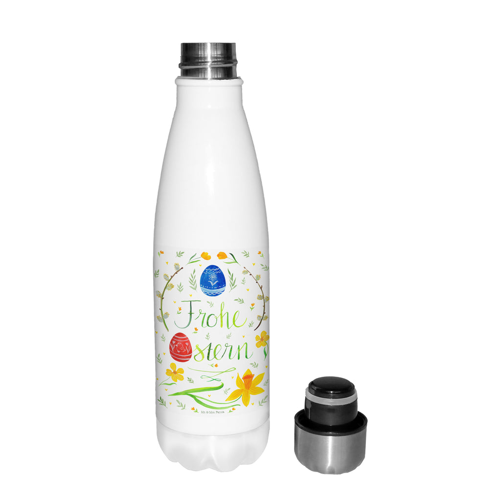 Thermosflasche Frohe Ostern Isolierflasche, Thermoflasche, Trinkflasche, Thermos, Edelstahl, Ostern, Osterhase, Ostergeschenke, Osternest, Osterdeko, Geschenke zu Ostern, Ostern Geschenk, Ostergeschenke Kinder, Ostern Kinder, Frohe Ostern, Ostergrüße, Osterblume, Osterei, bemalte Ostereier, Weidenkätzchen. Lettering