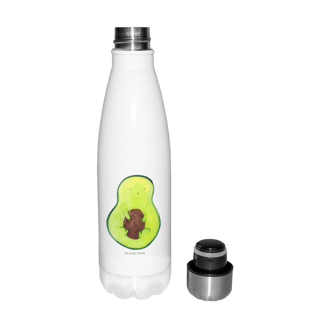 Thermosflasche Avocado mit Kern Isolierflasche, Thermoflasche, Trinkflasche, Thermos, Edelstahl, Avocado, Veggie, Vegan, Gesund, Avokado, Avocadokern, Kern, Pflanze, Spruch Leben