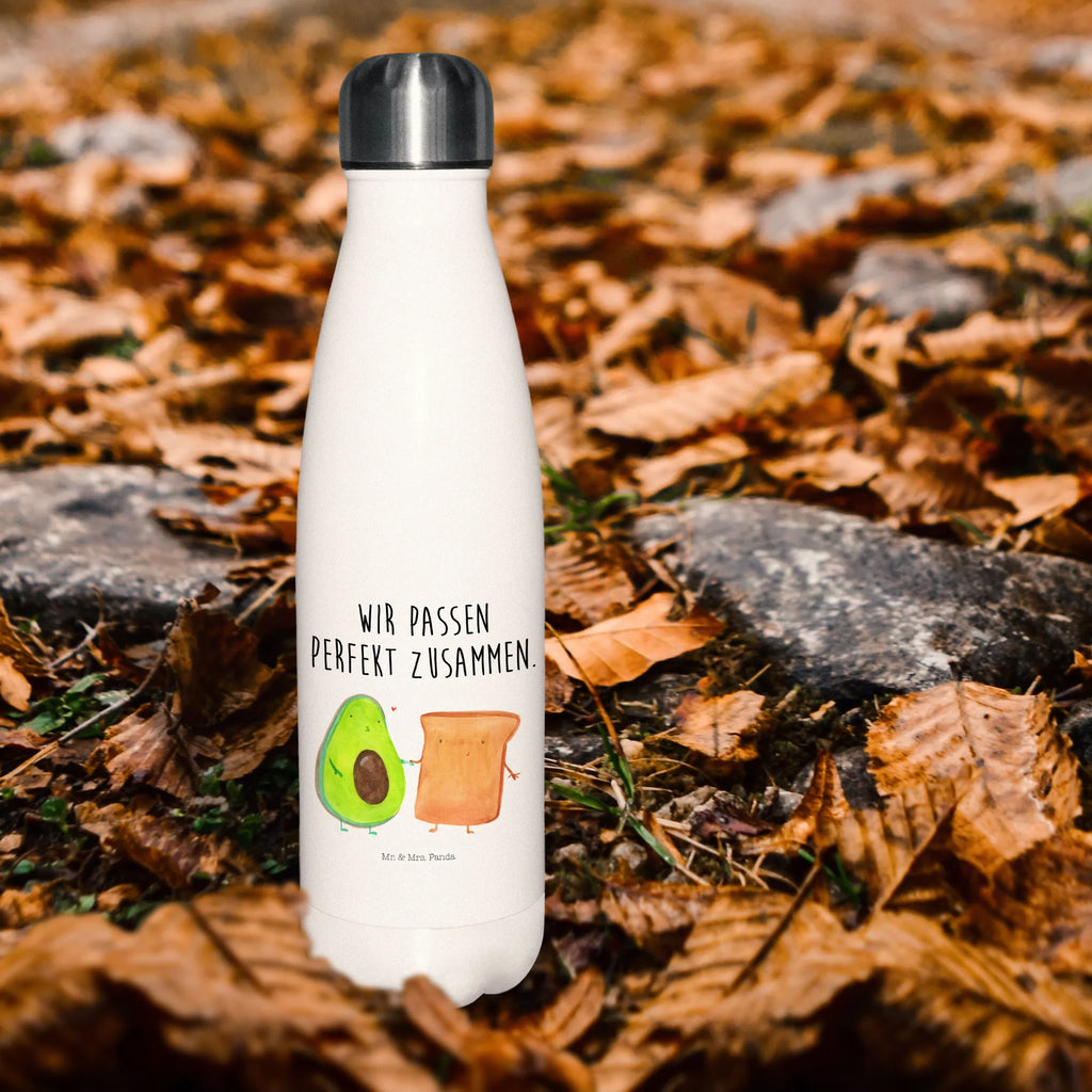 Thermosflasche Avocado + Toast Isolierflasche, Thermoflasche, Trinkflasche, Thermos, Edelstahl, Avocado, Veggie, Vegan, Gesund, Toast, Toastbrot, Liebespaar, Pärchen, Freund, Freundin, Verlobt, Verlobungsparty, Hochzeit, Hochzeitsgeschenk, Jahrestag, Jahrestagsgeschenk