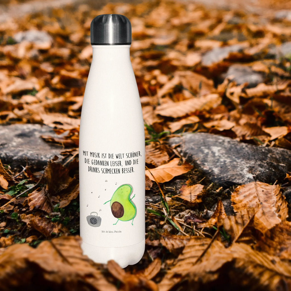 Thermosflasche Avocado tanzt Isolierflasche, Thermoflasche, Trinkflasche, Thermos, Edelstahl, Avocado, Veggie, Vegan, Gesund