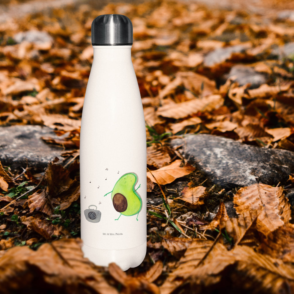 Thermosflasche Avocado tanzt Isolierflasche, Thermoflasche, Trinkflasche, Thermos, Edelstahl, Avocado, Veggie, Vegan, Gesund