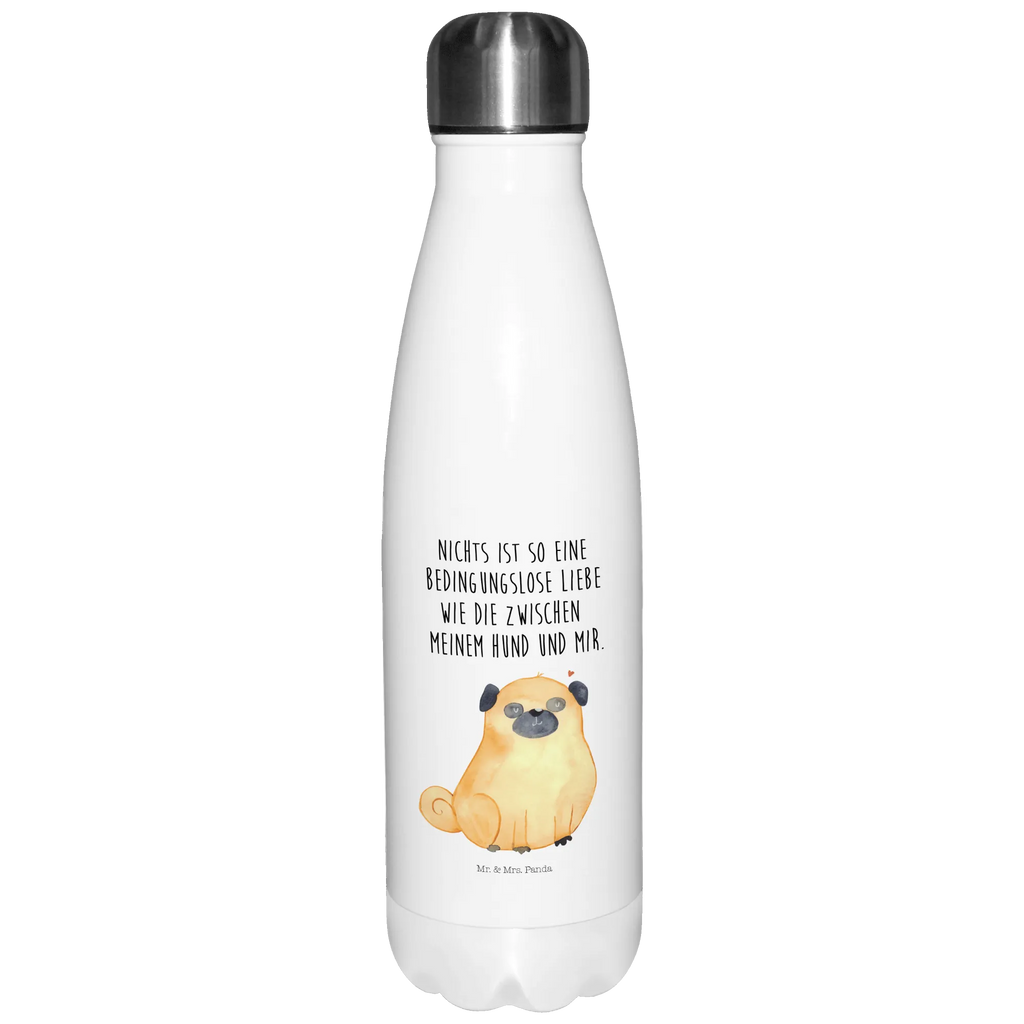 Thermosflasche Mops Isolierflasche, Thermoflasche, Trinkflasche, Thermos, Edelstahl, Hund, Hundemotiv, Haustier, Hunderasse, Tierliebhaber, Hundebesitzer, Sprüche, Mops, Liebe, Hundeliebe