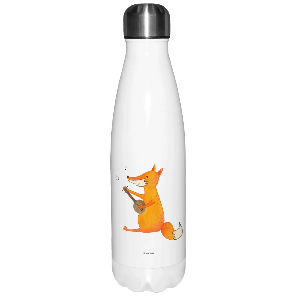 Thermosflasche Fuchs Gitarre Isolierflasche, Thermoflasche, Trinkflasche, Thermos, Edelstahl, Fuchs, Füchse, Geschenk Musiker, Musik Spruch, Musikerin, Sänger, Sängerin, Gitarre