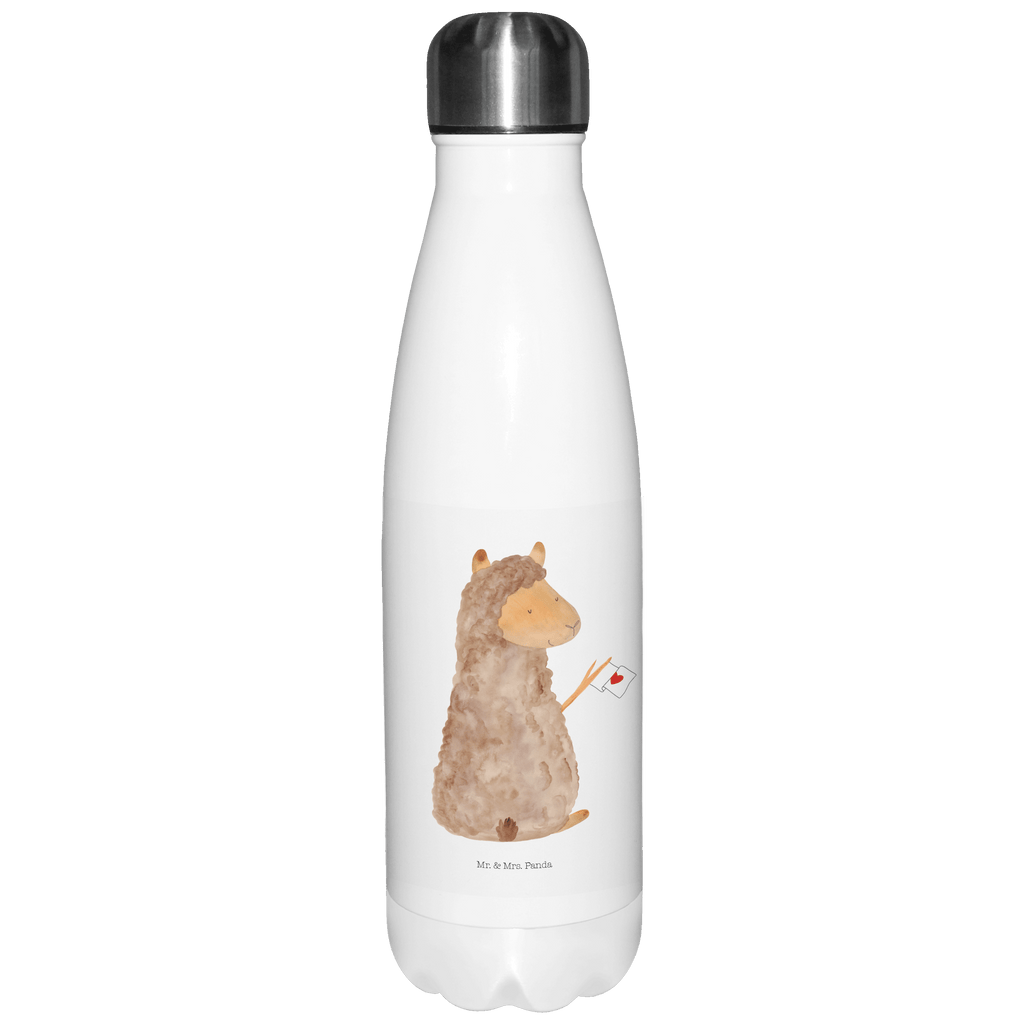 Thermosflasche Alpaka Fahne Isolierflasche, Thermoflasche, Trinkflasche, Thermos, Edelstahl, Alpaka, Lama, Alpakas, Lamas, Liebe