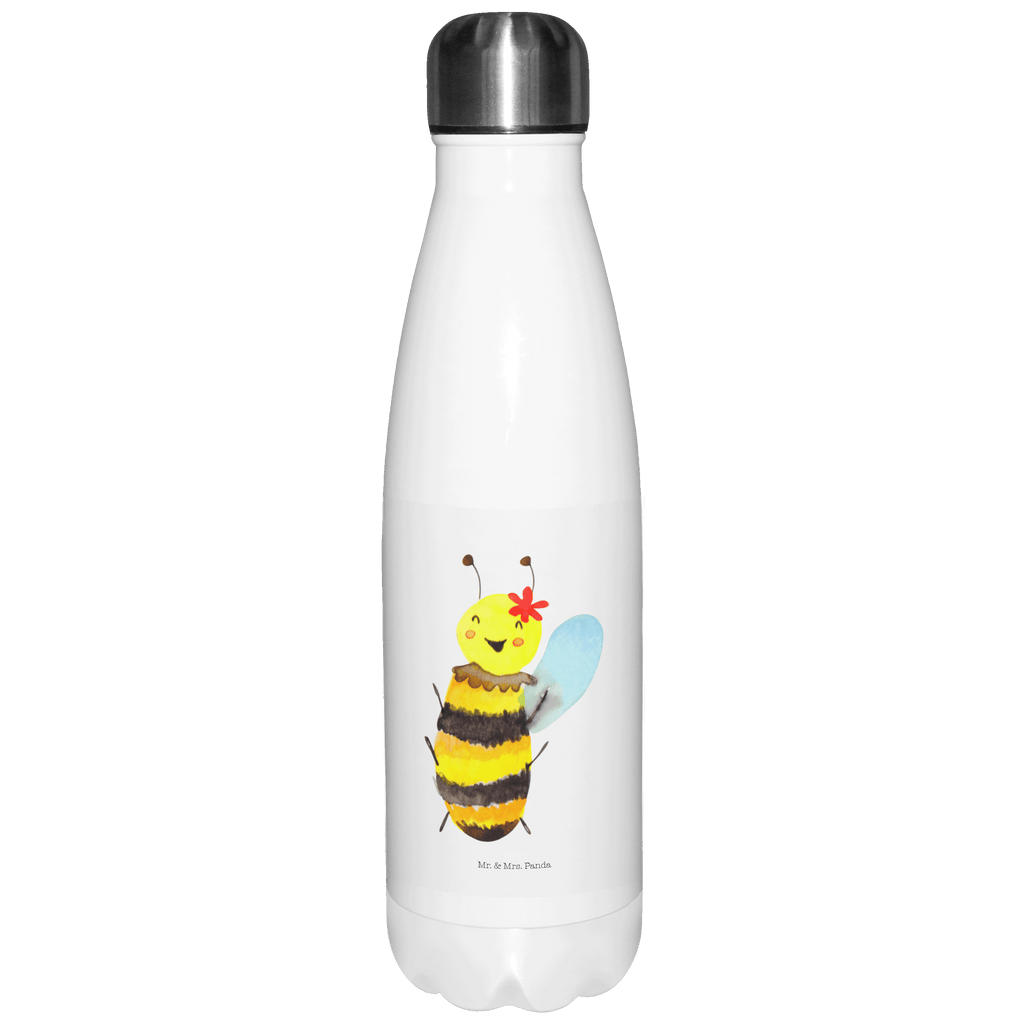 Thermosflasche Biene Happy Isolierflasche, Thermoflasche, Trinkflasche, Thermos, Edelstahl, Biene, Wespe, Hummel