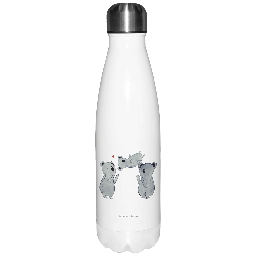 Thermosflasche Koala Feiern Sich Isolierflasche, Thermoflasche, Trinkflasche, Thermos, Edelstahl, Geburtstag, Geburtstagsgeschenk, Geschenk, Koala, Familie, Kind, Eltern, Herz, Liebe