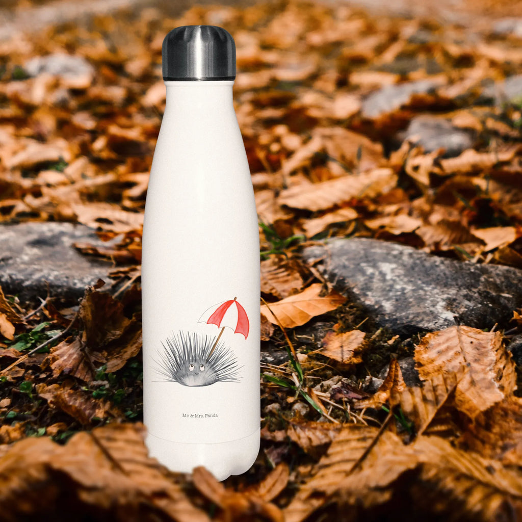 Thermosflasche Seeigel Isolierflasche, Thermoflasche, Trinkflasche, Thermos, Edelstahl, Meerestiere, Meer, Urlaub, Seeigel, Achtsamkeit, Selbstakzeptanz, Selbstliebe, Hier und Jetzt, Leben, Lebe