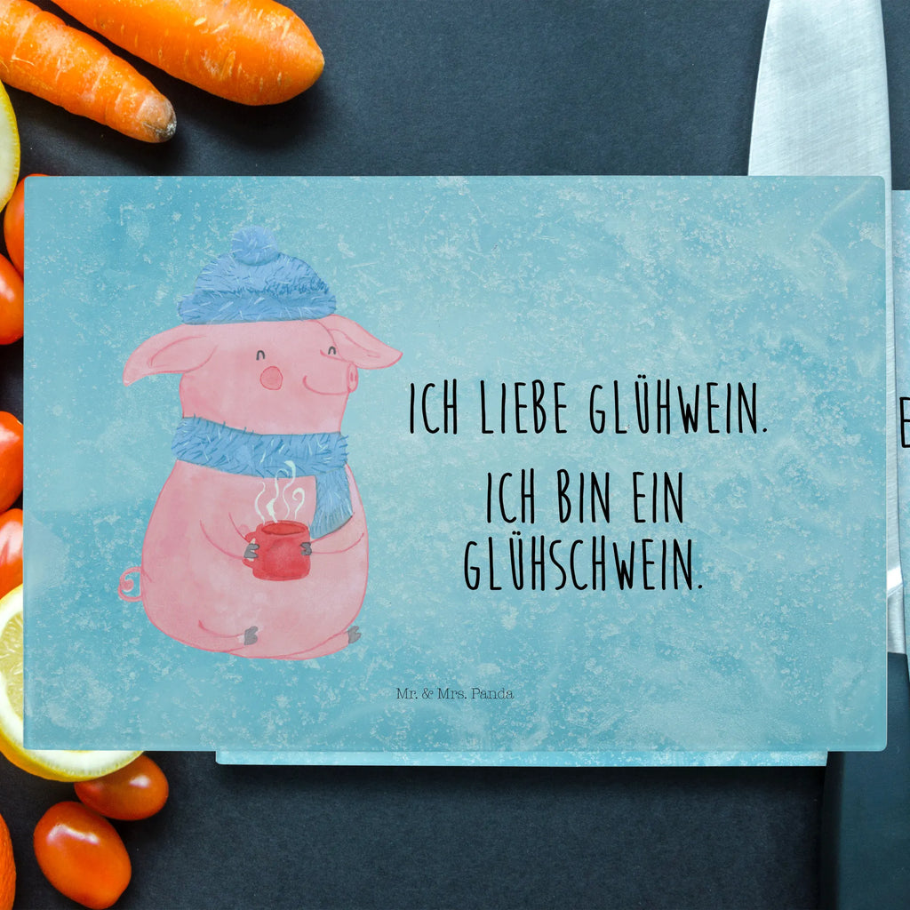 Glasschneidebrett Glühschwein Glasschneidebrett, Schneidebrett, Winter, Weihnachten, Weihnachtsdeko, Nikolaus, Advent, Heiligabend, Wintermotiv, Glühschwein, Glühwein, Weihnachtsmarkt, Punsch