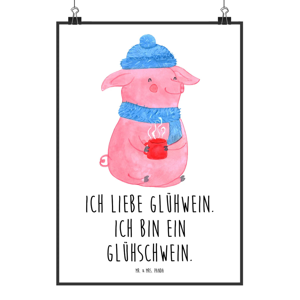 Poster Glühschwein Poster, Wandposter, Bild, Wanddeko, Küchenposter, Kinderposter, Wanddeko Bild, Raumdekoration, Wanddekoration, Handgemaltes Poster, Mr. & Mrs. Panda Poster, Designposter, Kunstdruck, Posterdruck, Winter, Weihnachten, Weihnachtsdeko, Nikolaus, Advent, Heiligabend, Wintermotiv, Glühschwein, Glühwein, Weihnachtsmarkt, Punsch