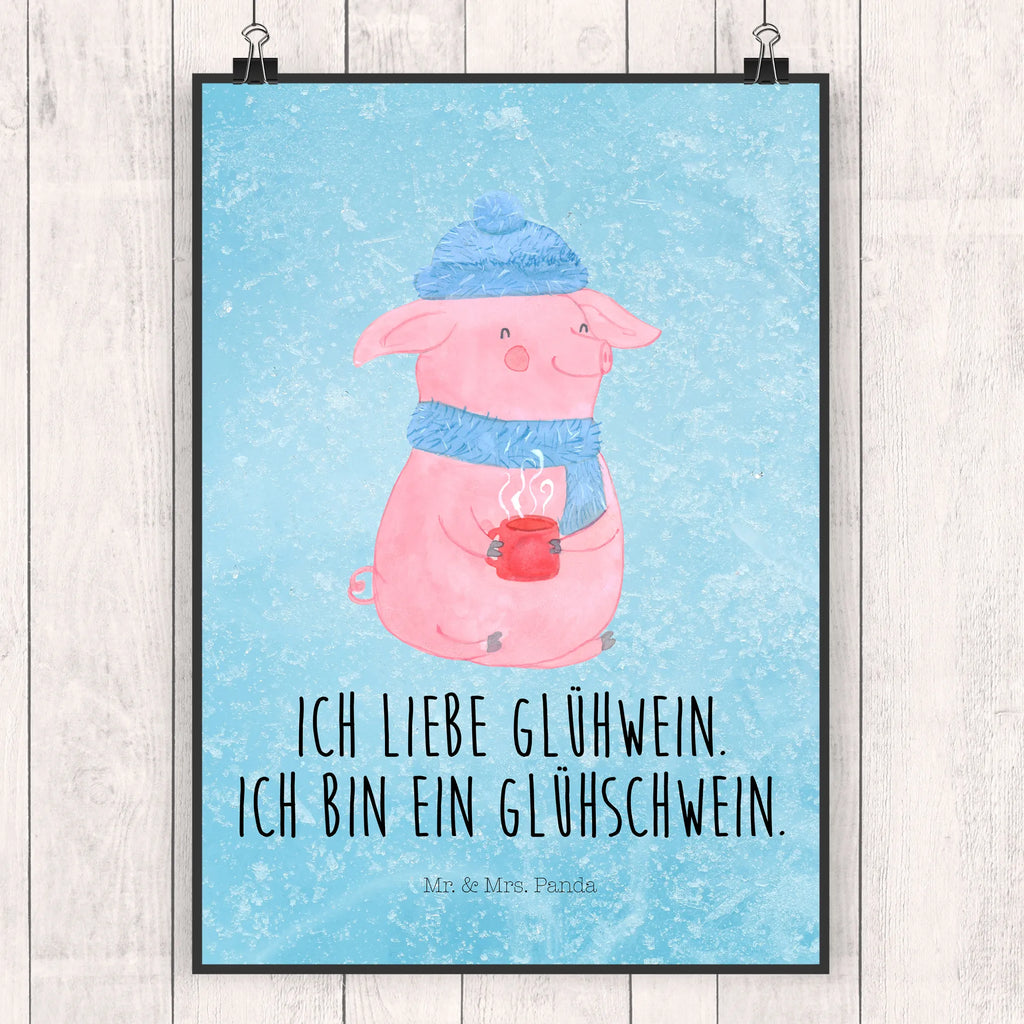 Poster Glühschwein Poster, Wandposter, Bild, Wanddeko, Küchenposter, Kinderposter, Wanddeko Bild, Raumdekoration, Wanddekoration, Handgemaltes Poster, Mr. & Mrs. Panda Poster, Designposter, Kunstdruck, Posterdruck, Winter, Weihnachten, Weihnachtsdeko, Nikolaus, Advent, Heiligabend, Wintermotiv, Glühschwein, Glühwein, Weihnachtsmarkt, Punsch