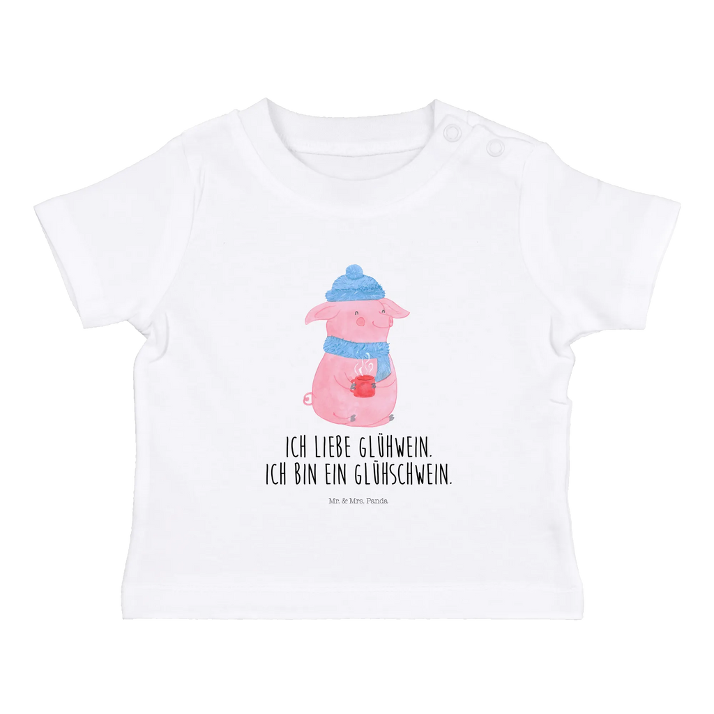 Organic Baby Shirt Schwein Glühwein Baby T-Shirt, Jungen Baby T-Shirt, Mädchen Baby T-Shirt, Shirt, Winter, Weihnachten, Weihnachtsdeko, Nikolaus, Advent, Heiligabend, Wintermotiv, Glühschwein, Glühwein, Weihnachtsmarkt, Punsch