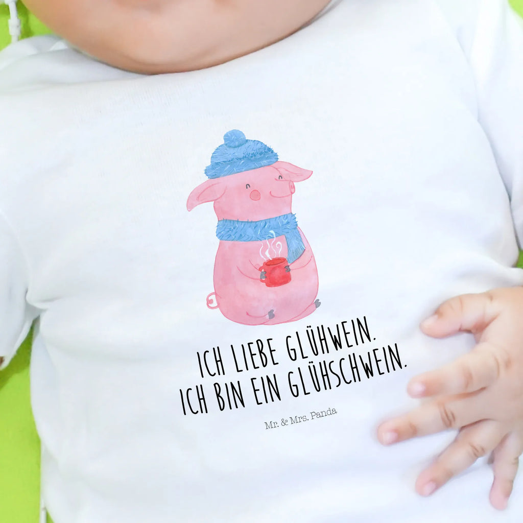 Organic Baby Shirt Schwein Glühwein Baby T-Shirt, Jungen Baby T-Shirt, Mädchen Baby T-Shirt, Shirt, Winter, Weihnachten, Weihnachtsdeko, Nikolaus, Advent, Heiligabend, Wintermotiv, Glühschwein, Glühwein, Weihnachtsmarkt, Punsch