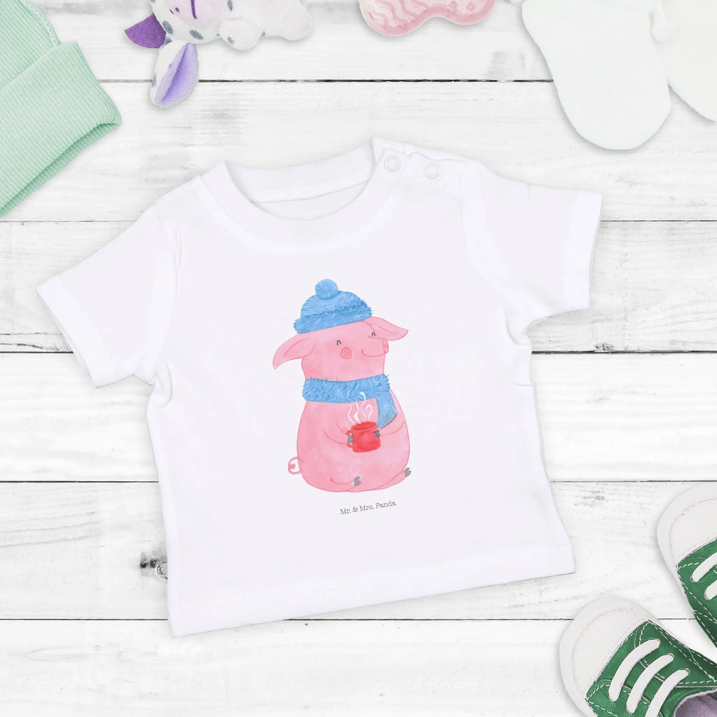 Organic Baby Shirt Schwein Glühwein Baby T-Shirt, Jungen Baby T-Shirt, Mädchen Baby T-Shirt, Shirt, Winter, Weihnachten, Weihnachtsdeko, Nikolaus, Advent, Heiligabend, Wintermotiv, Glühschwein, Glühwein, Weihnachtsmarkt, Punsch