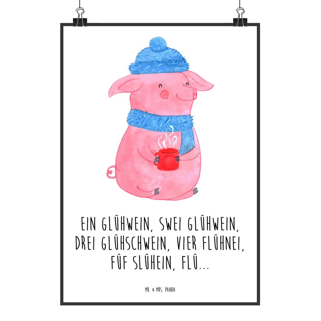 Poster Lallelndes Glühschwein Poster, Wandposter, Bild, Wanddeko, Küchenposter, Kinderposter, Wanddeko Bild, Raumdekoration, Wanddekoration, Handgemaltes Poster, Mr. & Mrs. Panda Poster, Designposter, Kunstdruck, Posterdruck, Winter, Weihnachten, Weihnachtsdeko, Nikolaus, Advent, Heiligabend, Wintermotiv, Glühwein, Betrunken, Weihnachtsmarkt, Spruch